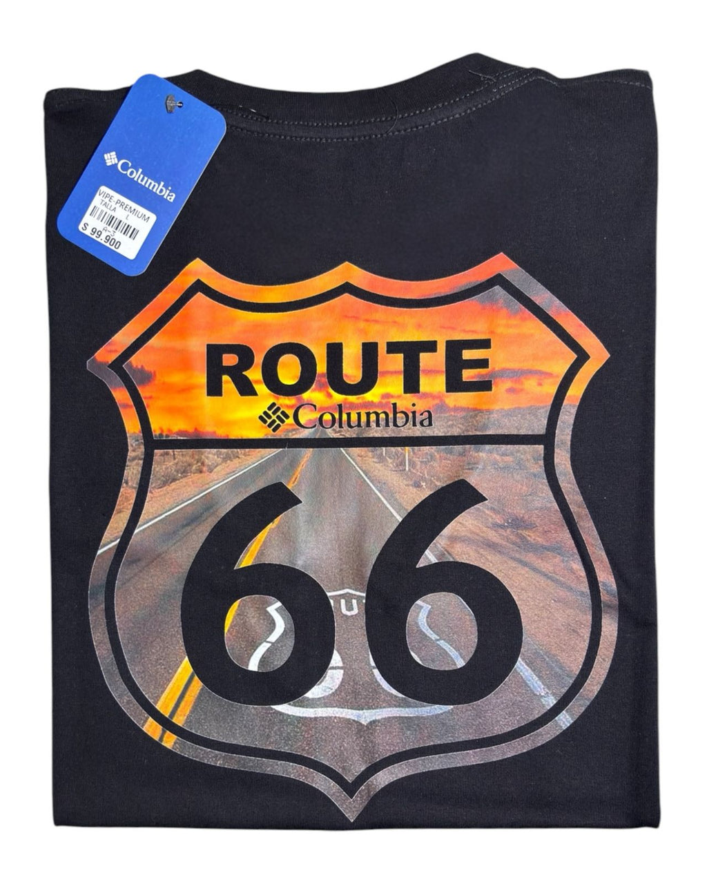 camiseta negro route66 talla L - estilo aventura