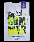 camiseta blanco summer talla L - estilo playero