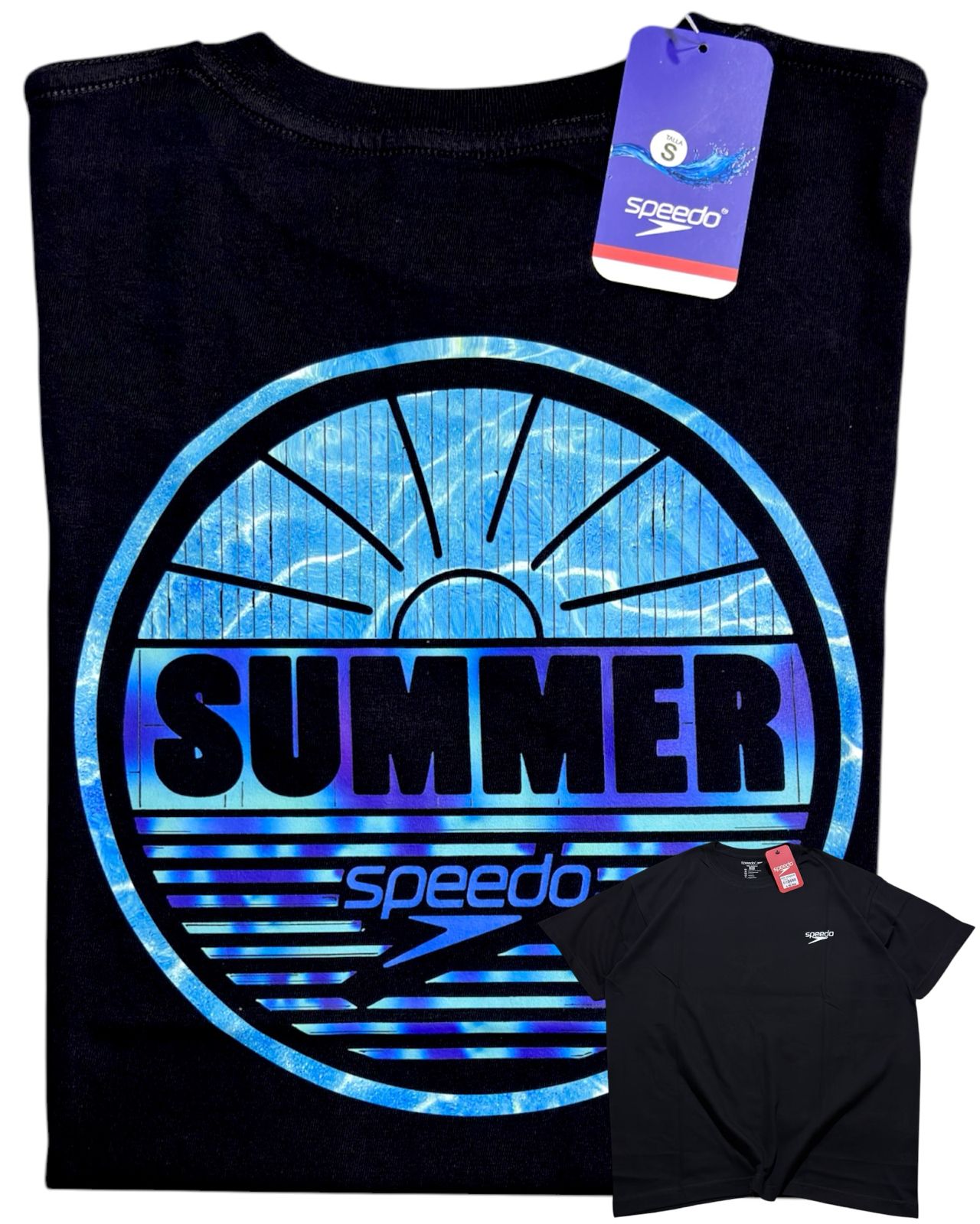 camiseta negra talla S - estilo playero