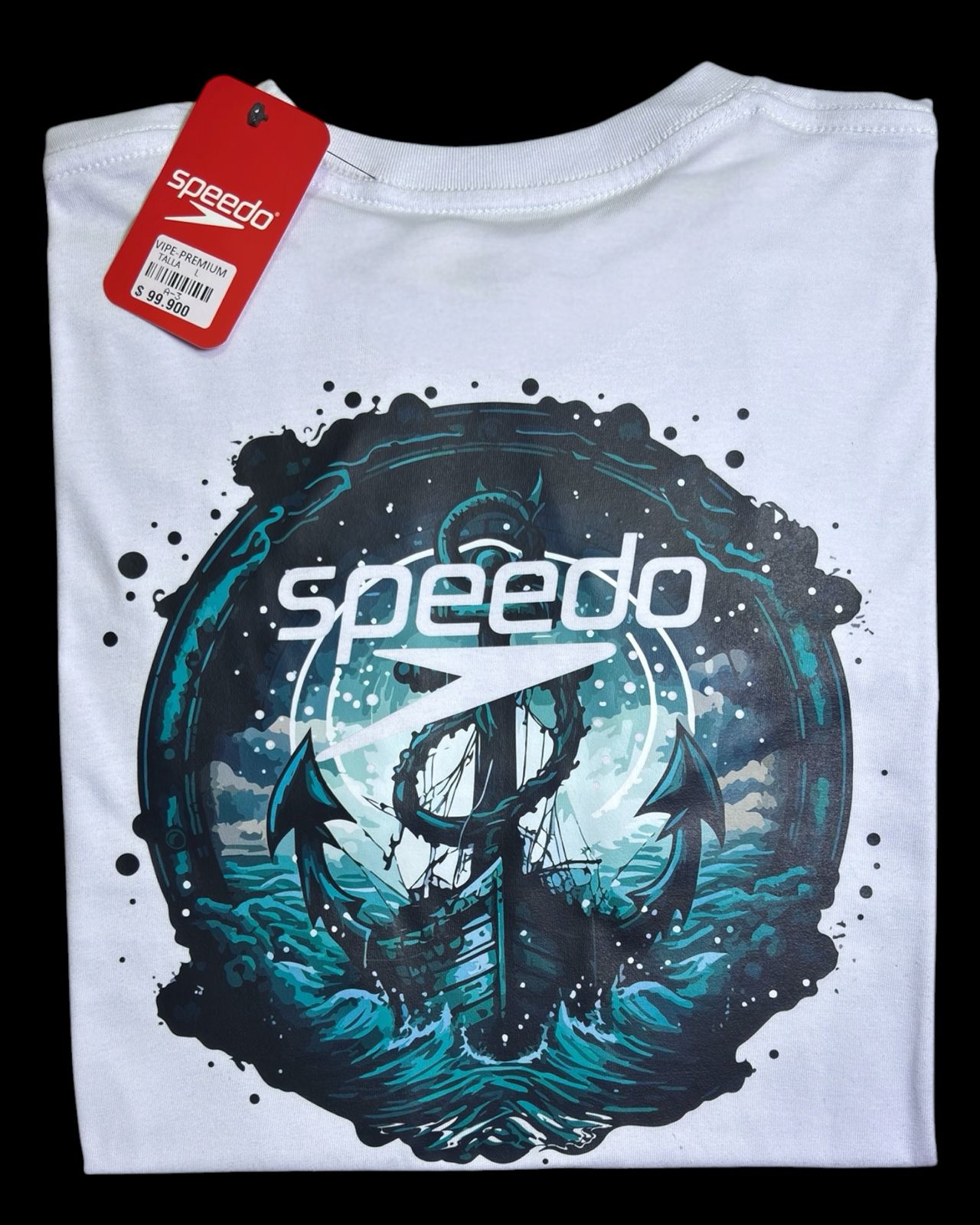 camiseta blanco ancla talla L - estilo playero