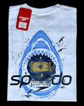 camiseta blanco shark - estilo playero