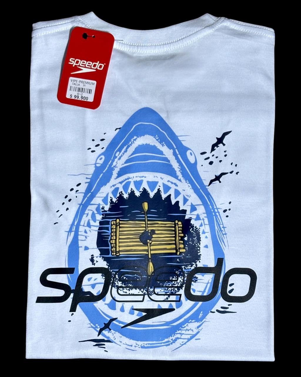 camiseta blanco shark - estilo playero