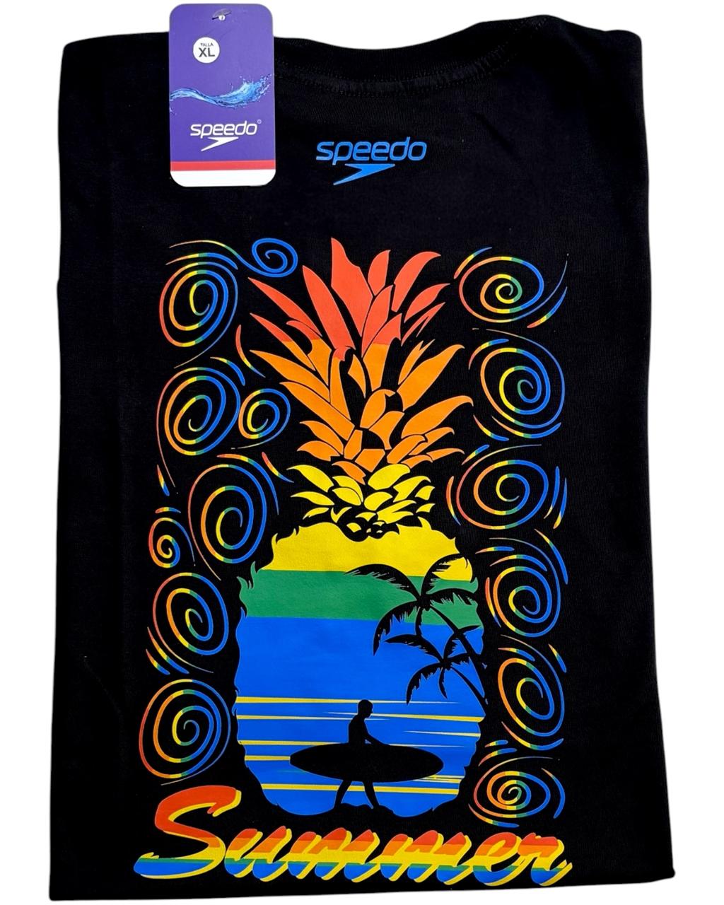 camiseta negro pine talla XL - estilo playero