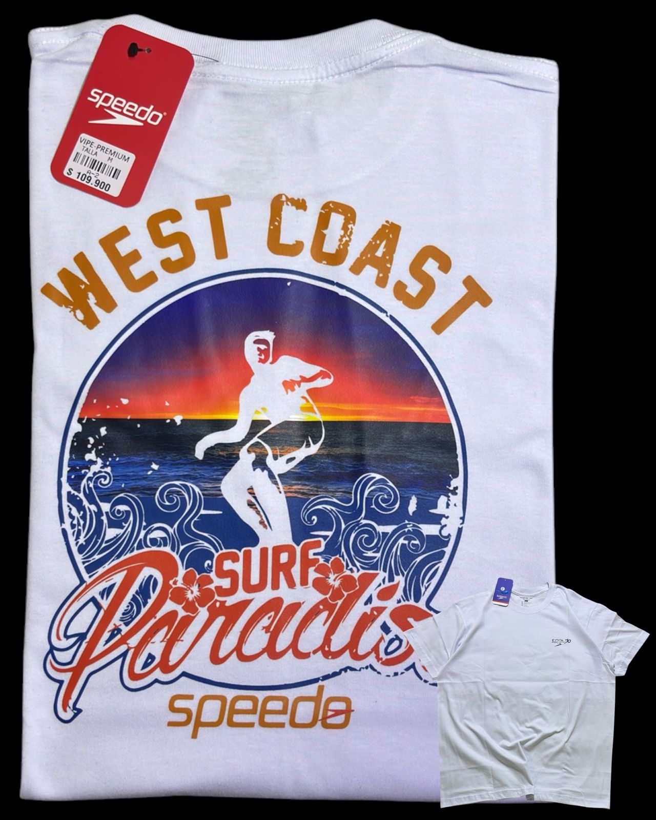 camiseta blanco surf - estilo playero