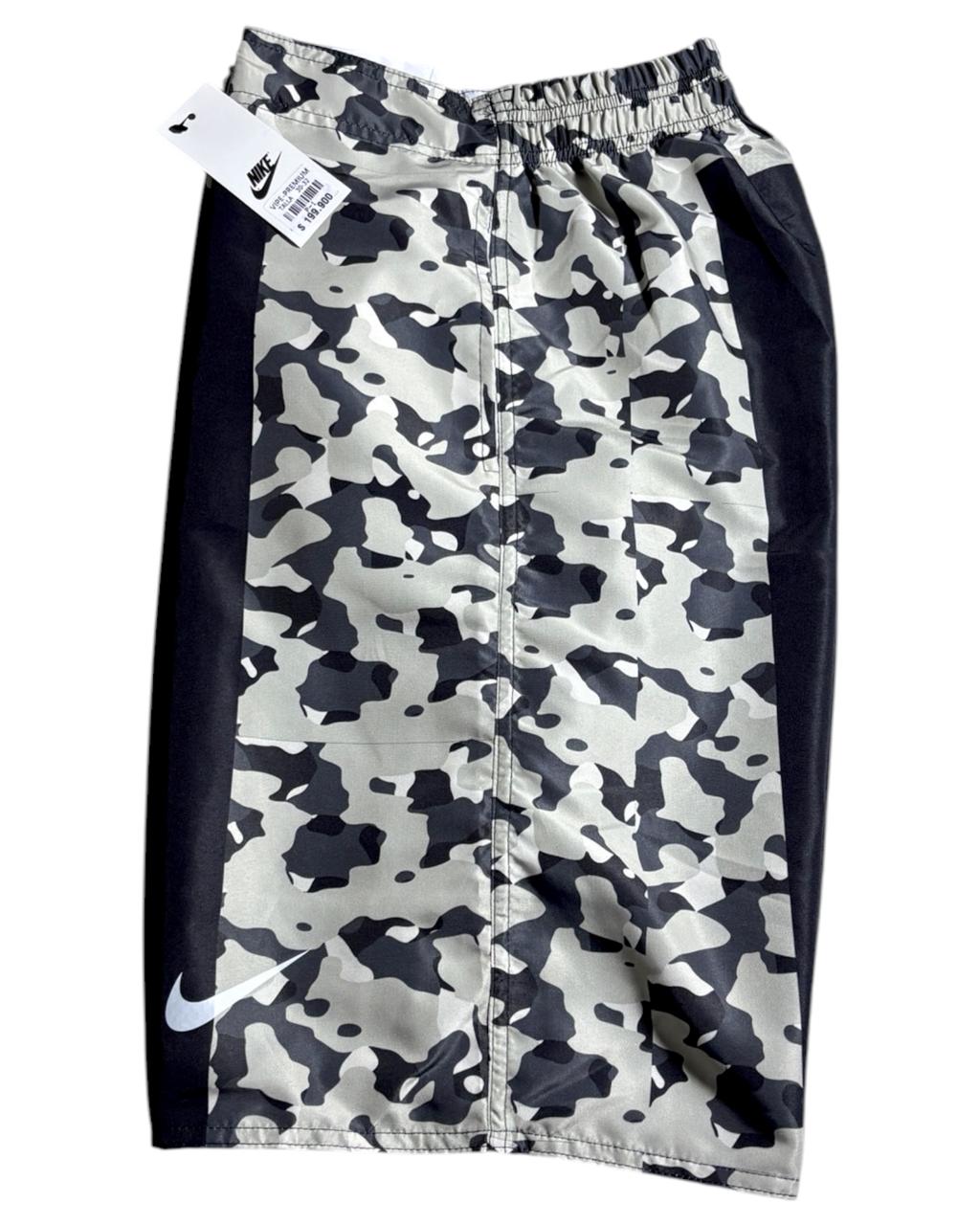 Pantaloneta Playera Antifluido Secado Rápido - estilo negro militar nik