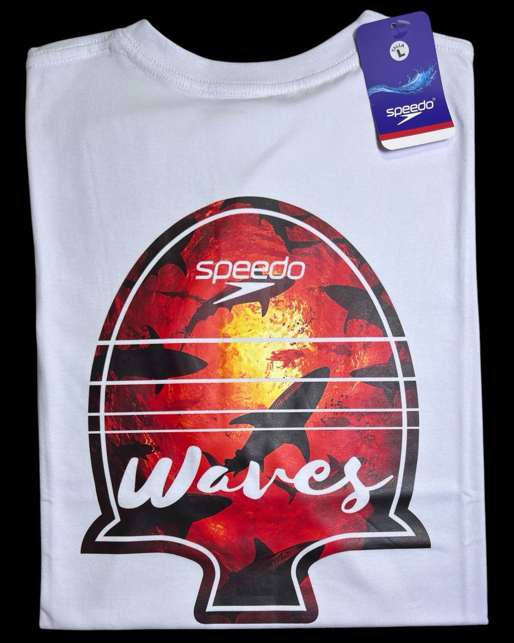 camiseta blanco waves talla L - estilo playero