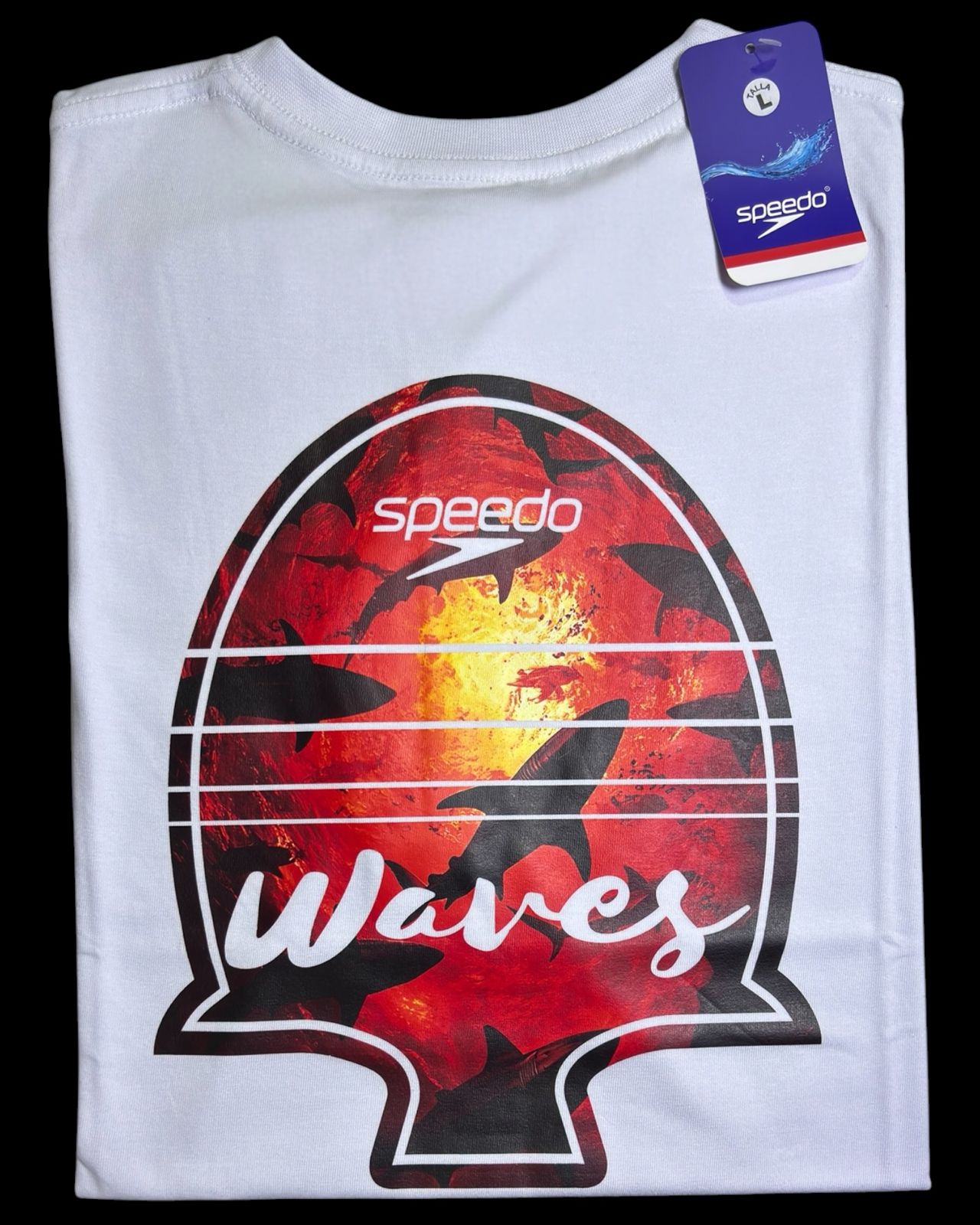camiseta blanco waves talla L - estilo playero