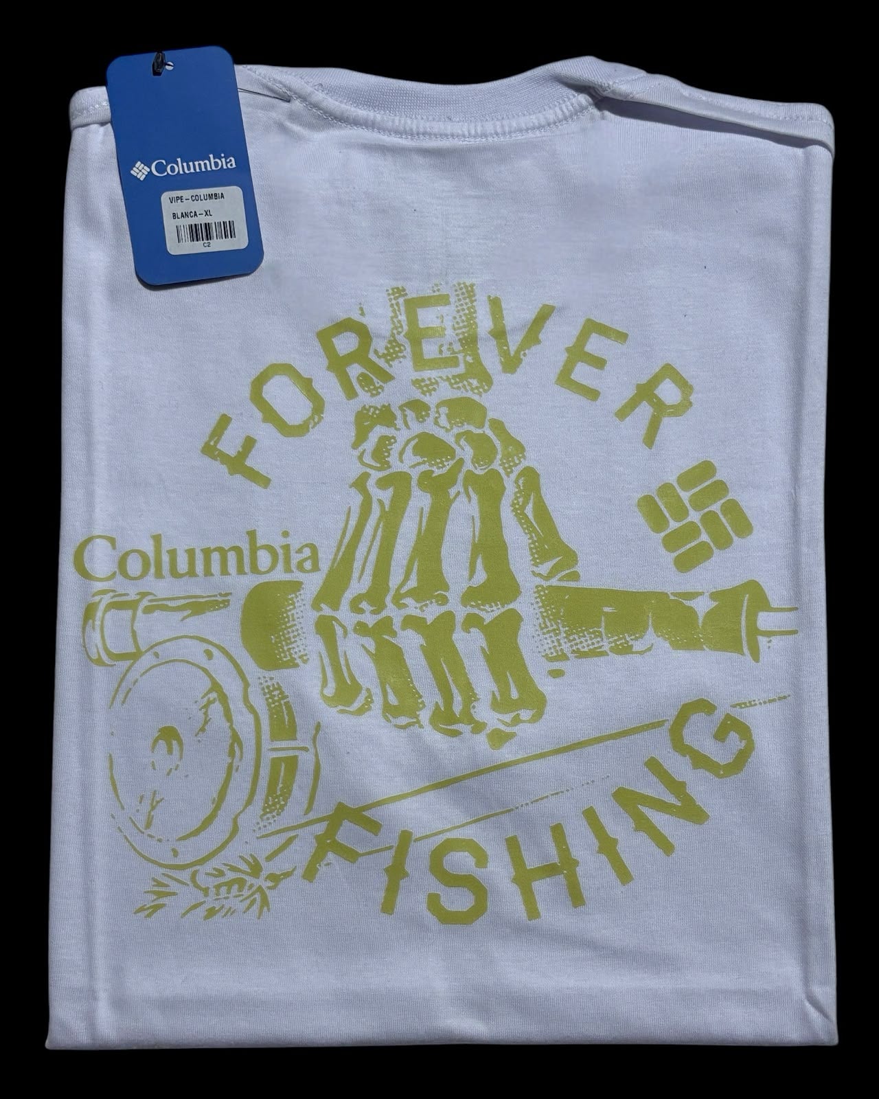 camiseta blanco pesca - estilo aventura
