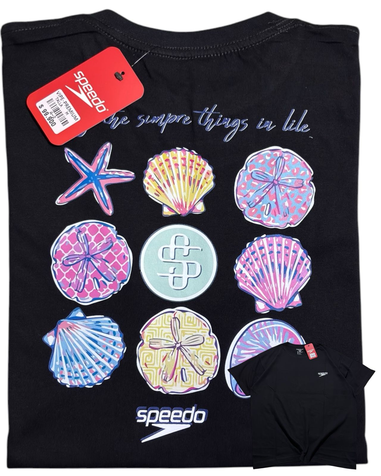 camiseta negro talla M - estilo playero