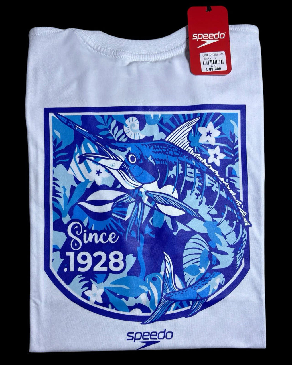 camiseta blanco marlin talla L - estilo playero