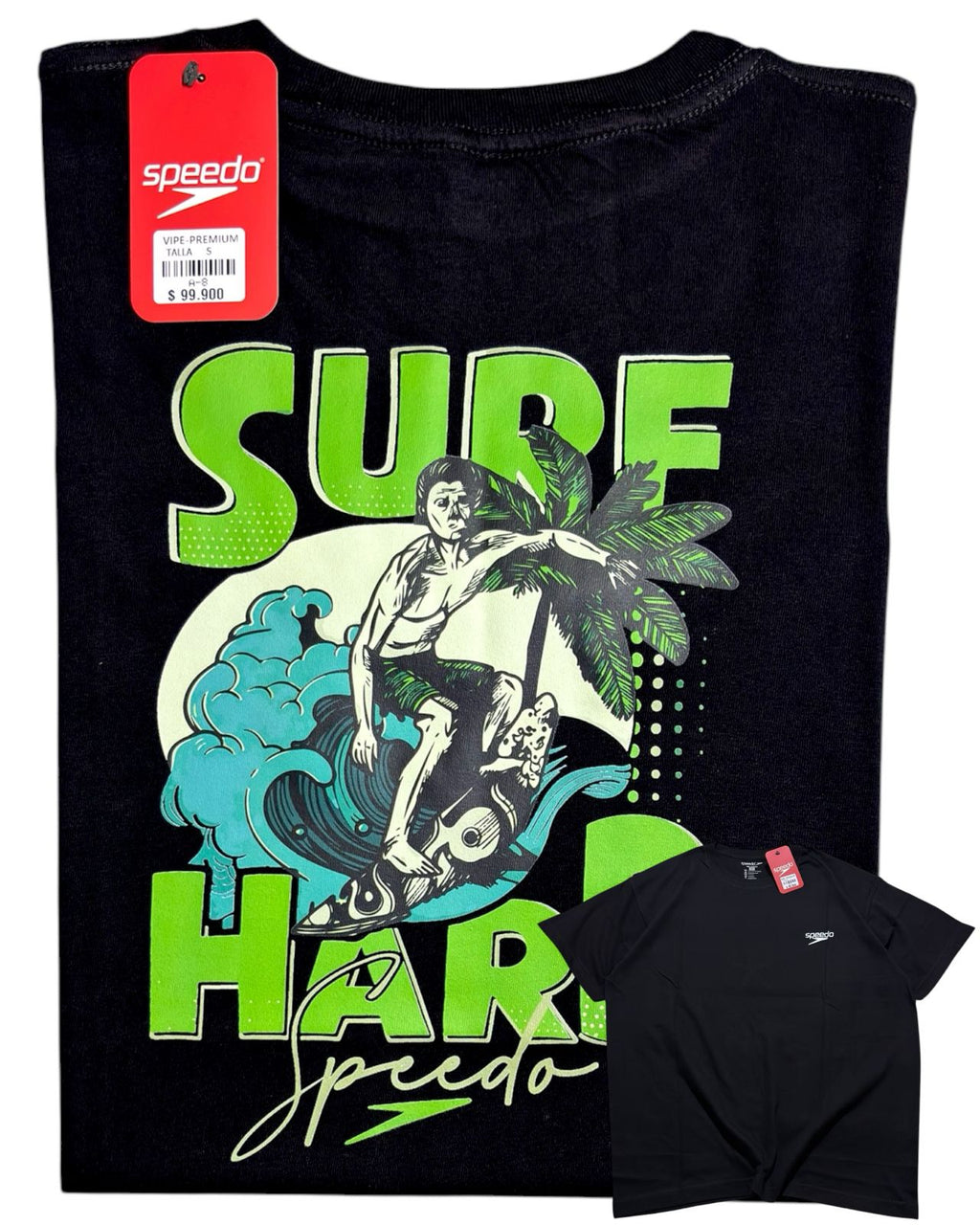 camiseta negra talla S - estilo playero