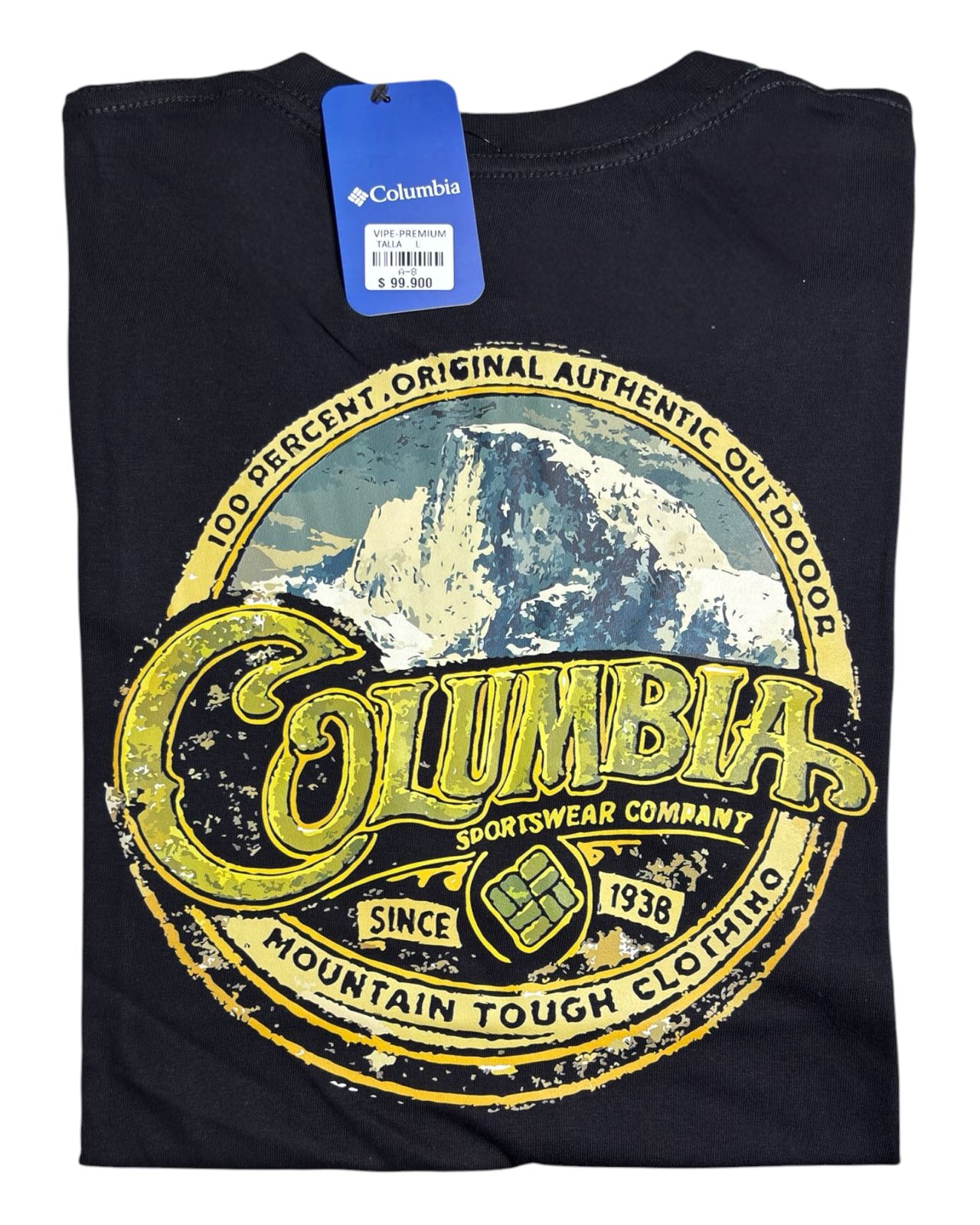 camiseta negro montaña  - estilo aventura
