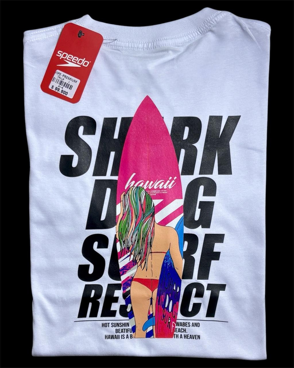 camiseta blanco  surf - estilo playero