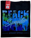 camiseta negro beach talla XXL - estilo playero