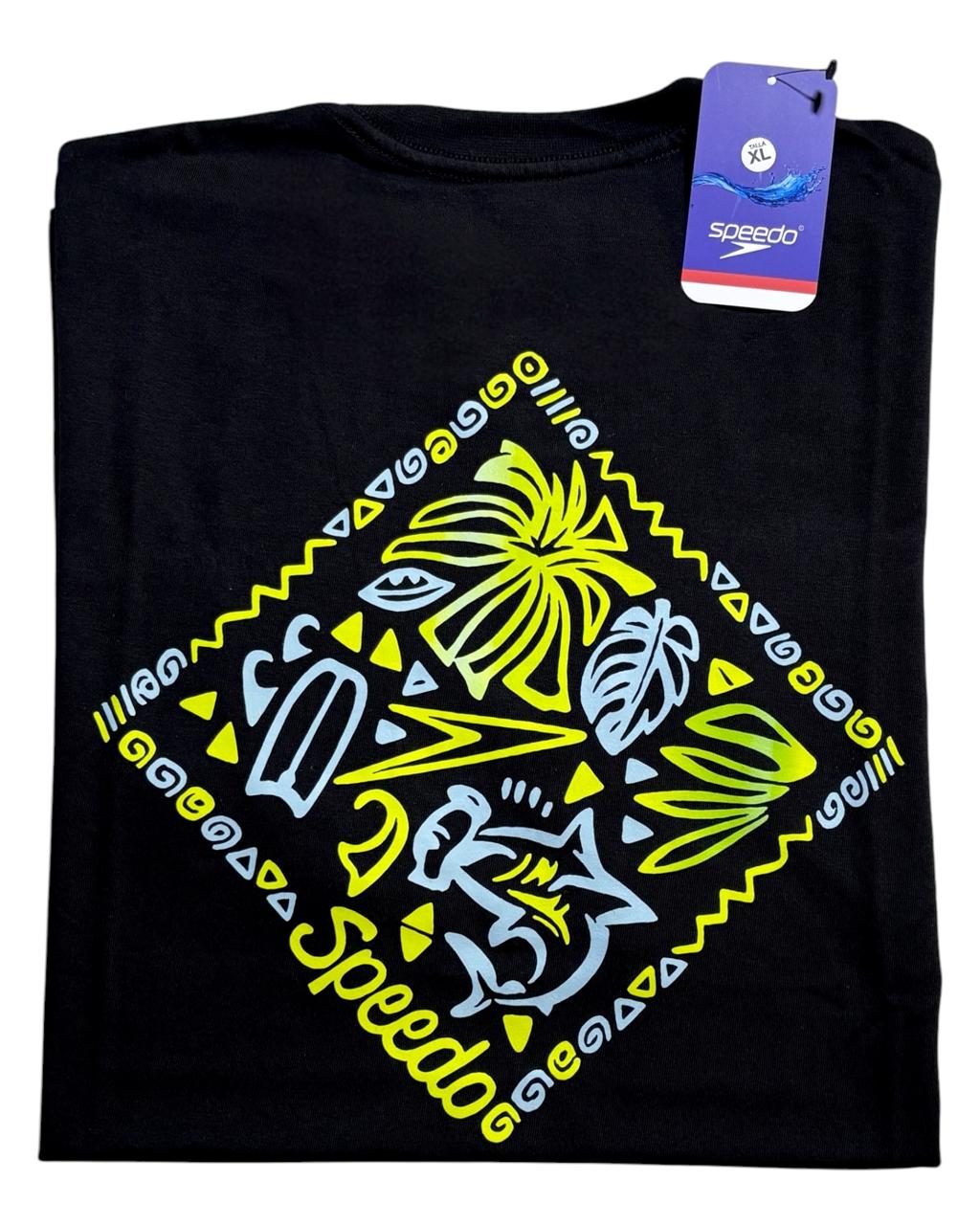 camiseta negro palm talla XL - estilo playero