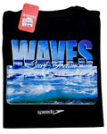 camiseta negro waves - estilo playero