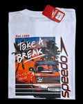 camiseta blanco car take talla L - estilo playero