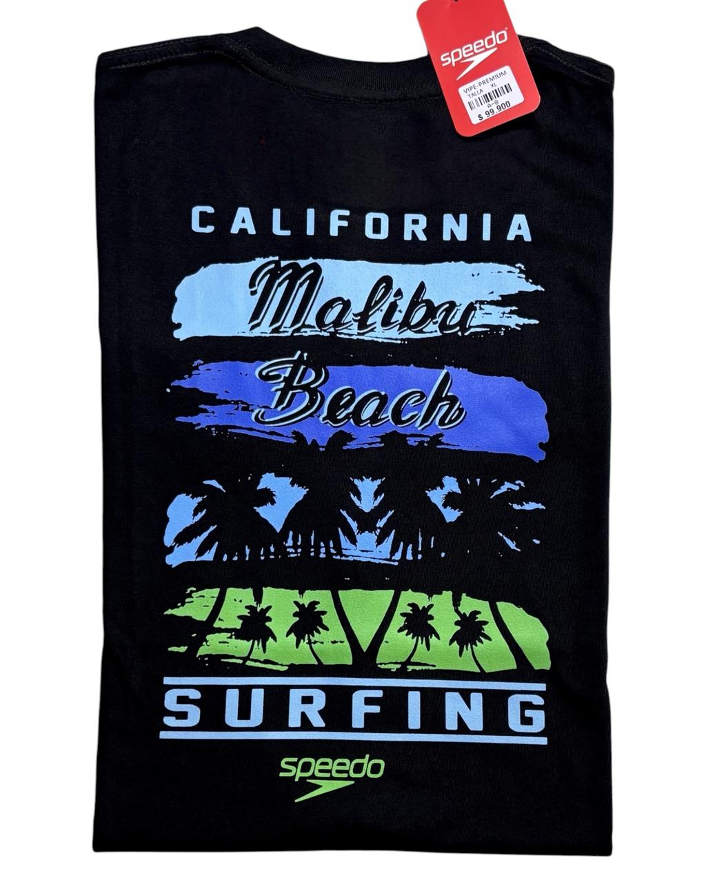 camiseta negro california talla XL - estilo playero