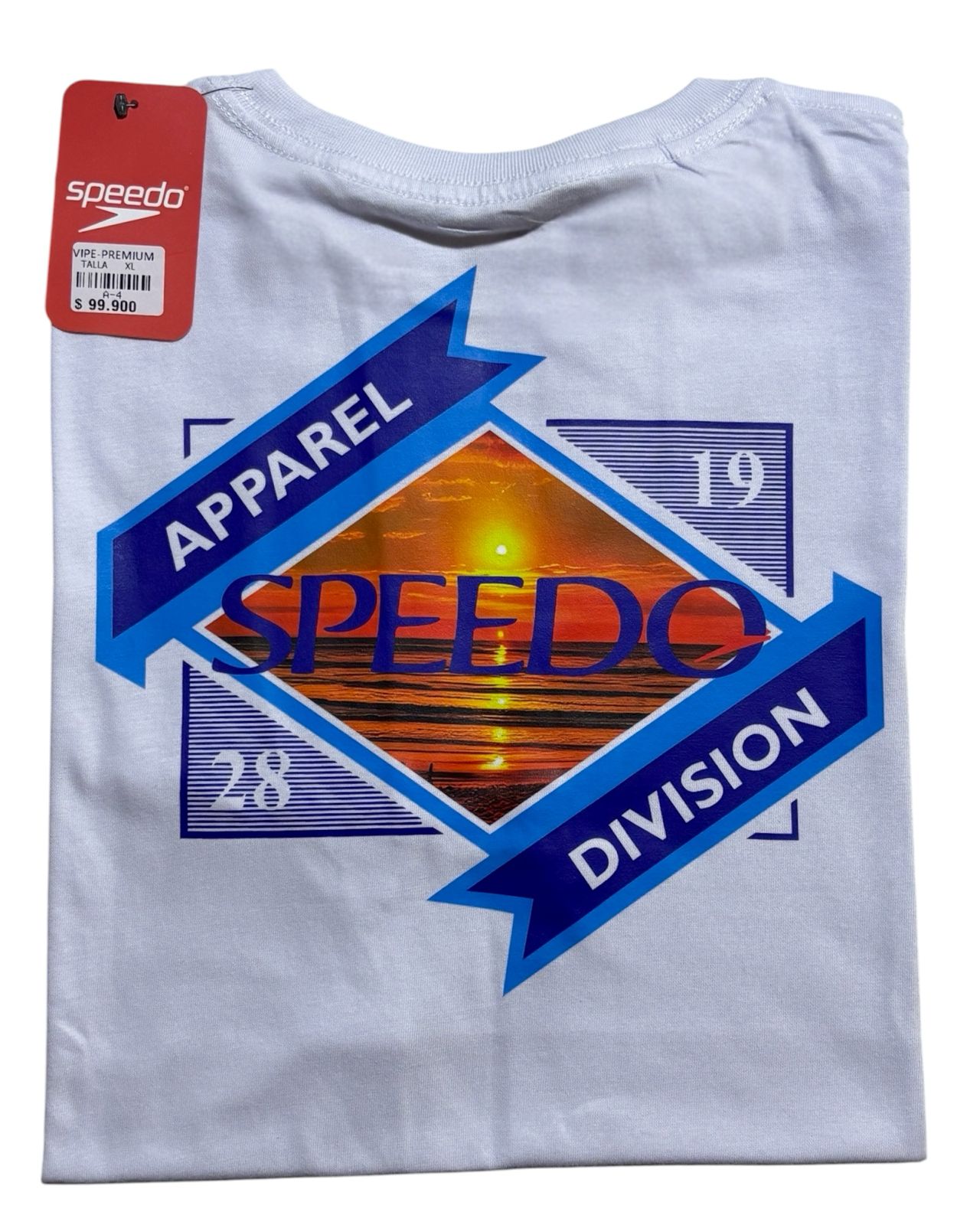 camiseta blanco sunset talla XL - estilo playero