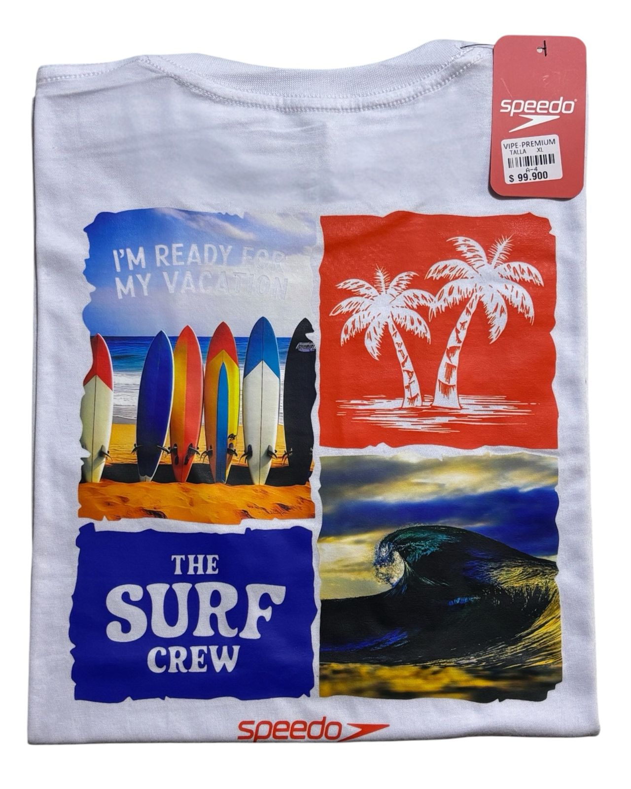 camiseta blanco surf talla XL - estilo playero