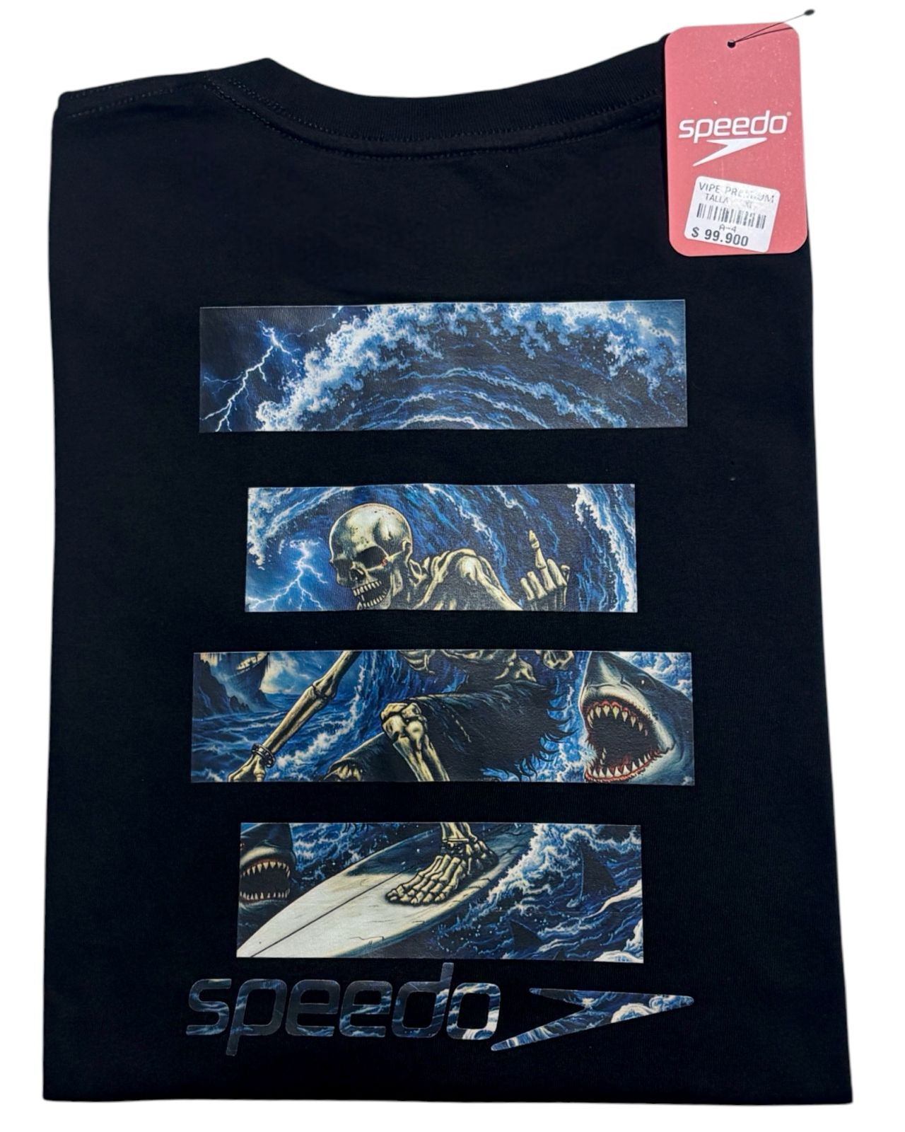 camiseta negro calavera talla XL - estilo playero