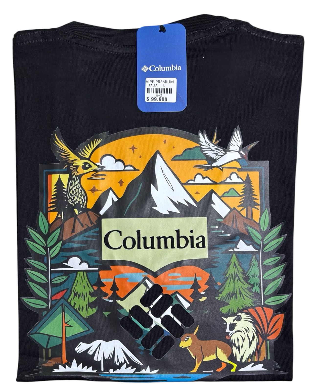camiseta negro montaña talla L - estilo aventura
