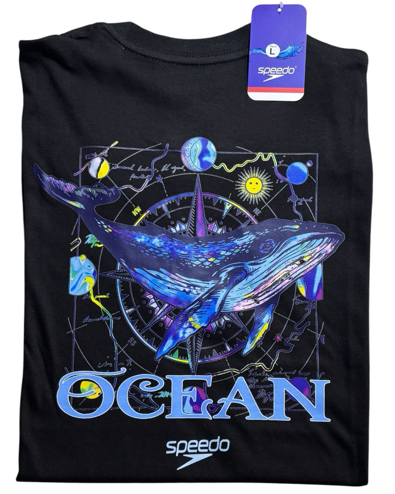 camiseta negro ballena  - estilo playero