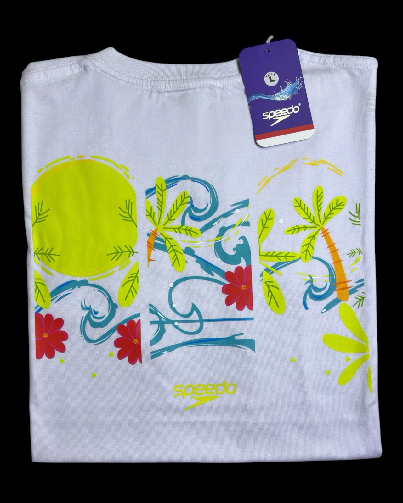camiseta blanco flower talla L - estilo playero