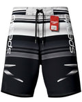 Pantaloneta Playera Antifluido Secado Rápido - estilo negro raya gris blanco speed