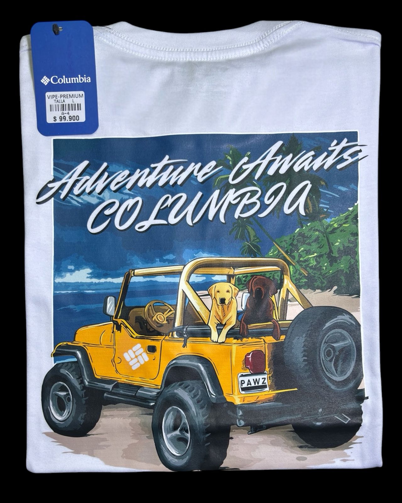 camiseta blanco car  - estilo aventura