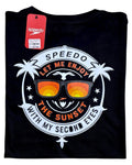 camiseta negro glasess - estilo playero