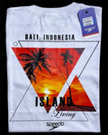 camiseta blanco island - estilo playero