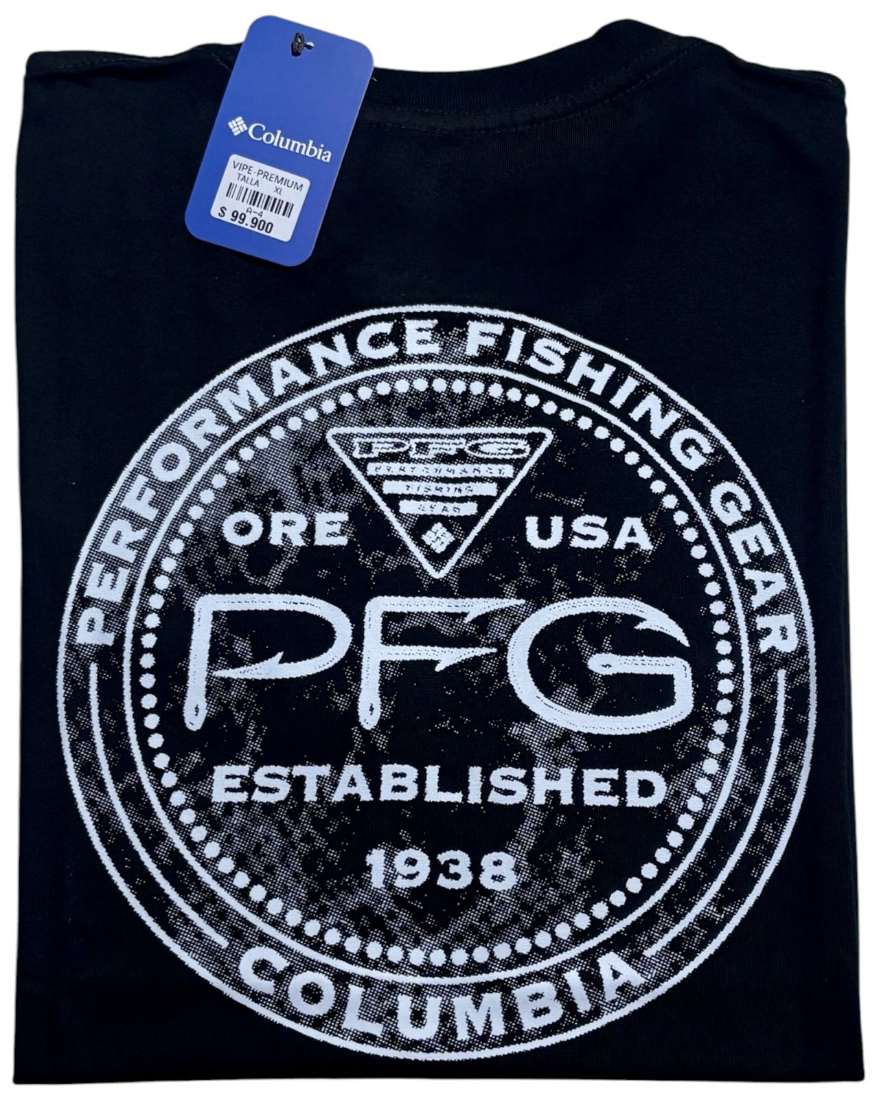 camiseta negro pesca talla XL - estilo aventura