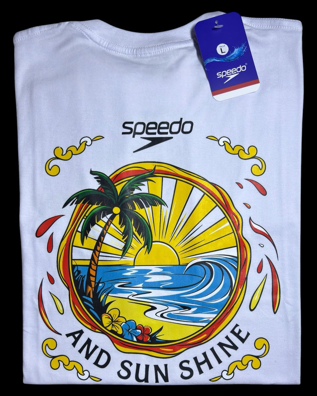 camiseta blanco sunshine talla L - estilo playero