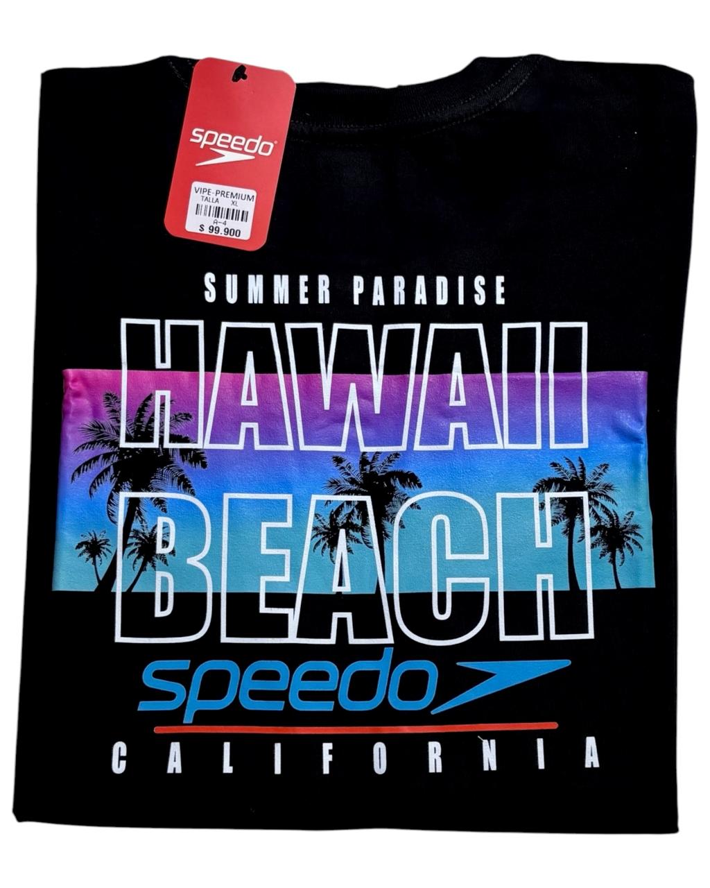 camiseta negro hawaii talla XL - estilo playero