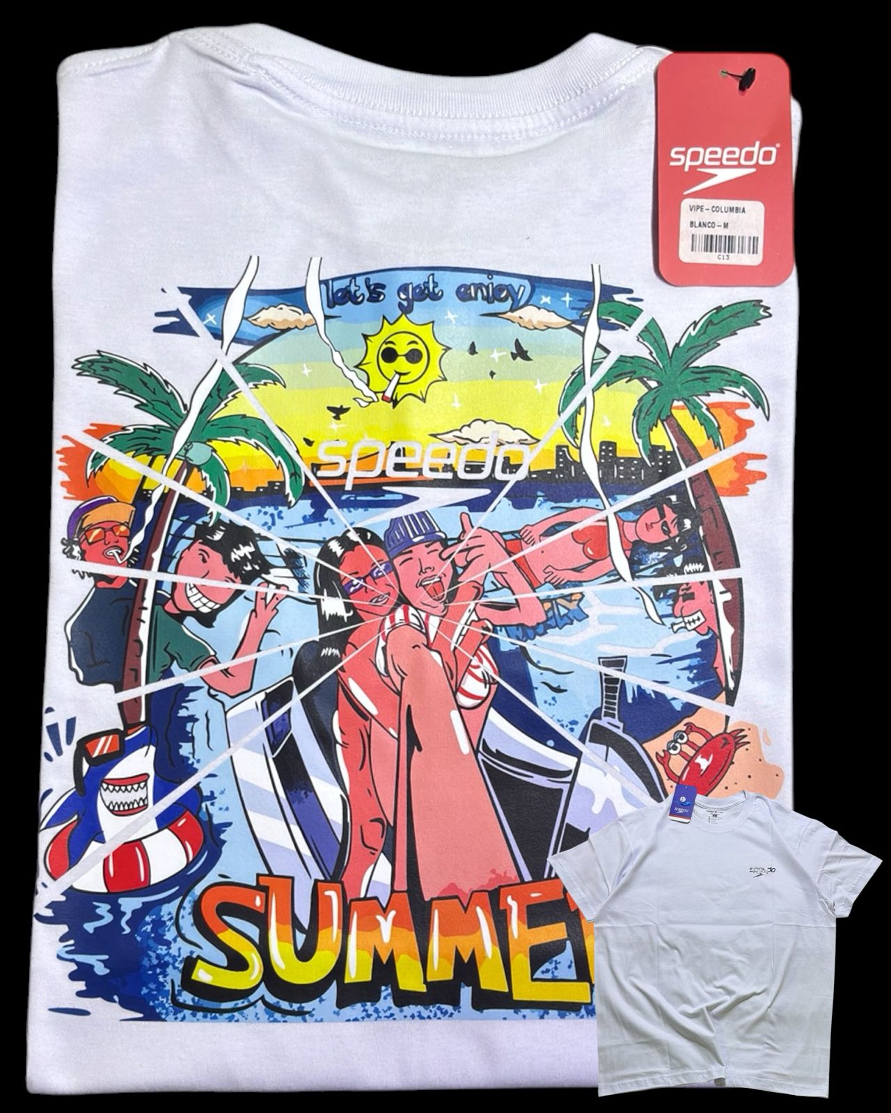 camiseta blanco summer - estilo playero