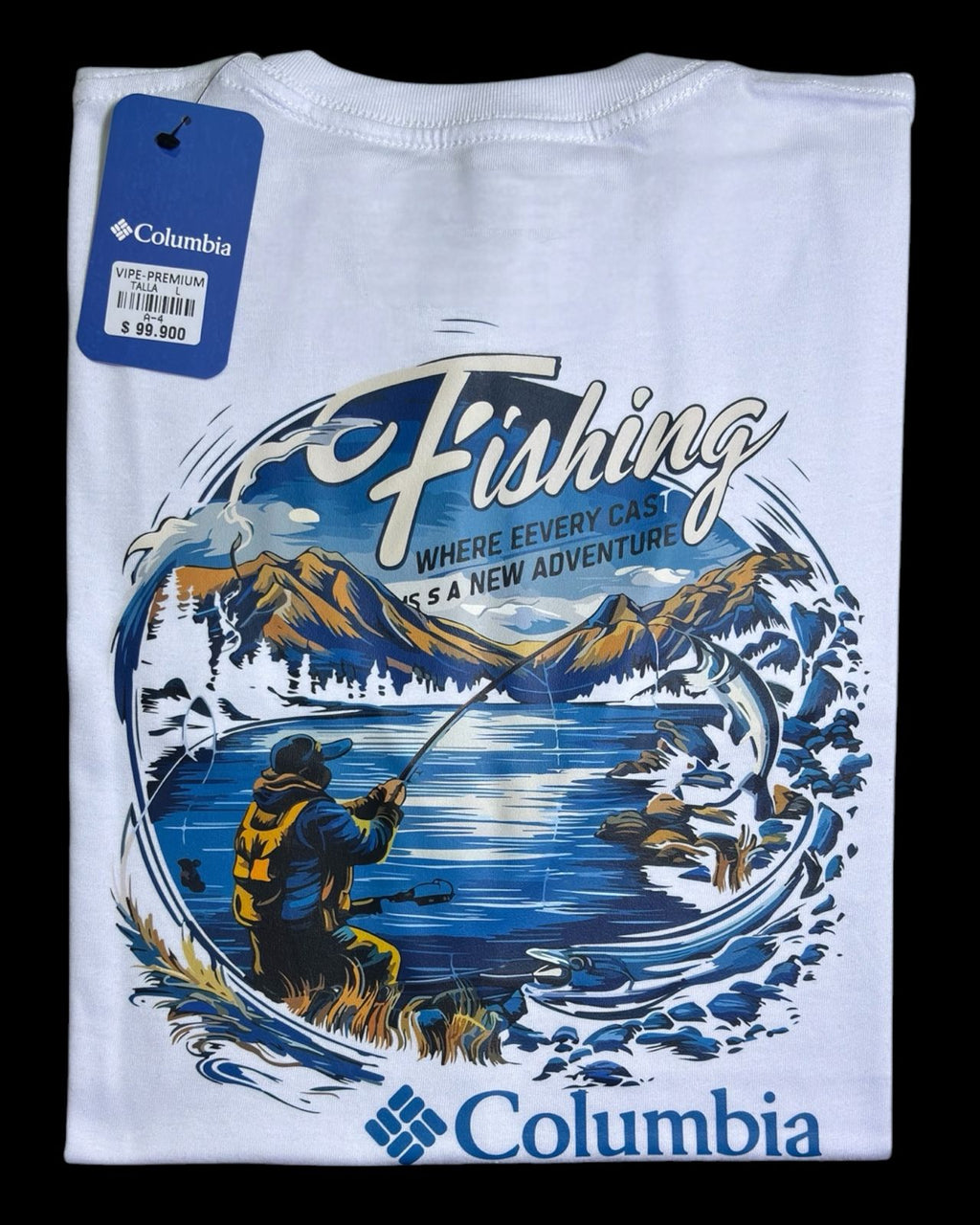 camiseta blanco pesca talla L - estilo aventura