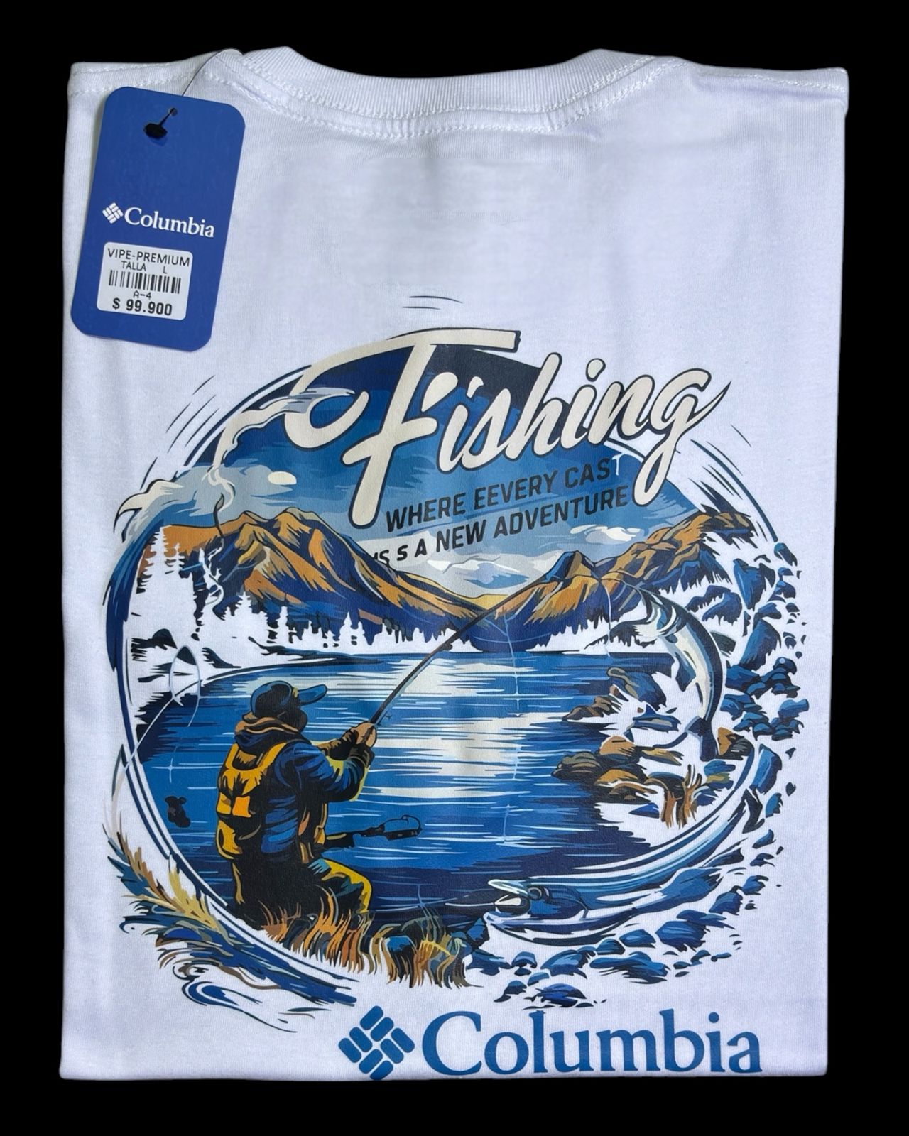 camiseta blanco pesca talla L - estilo aventura