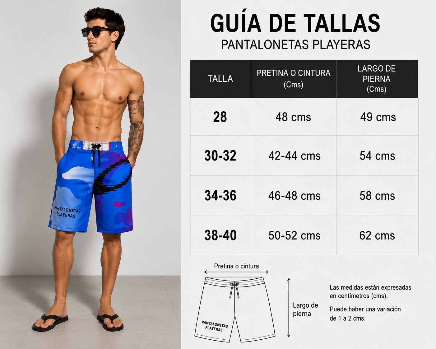 pantaloneta playera talla 28-antifluido secado rapido