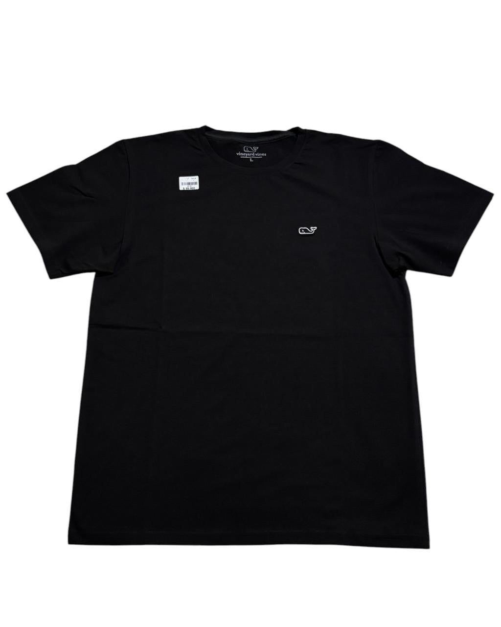 camiseta tela fria negro bordada