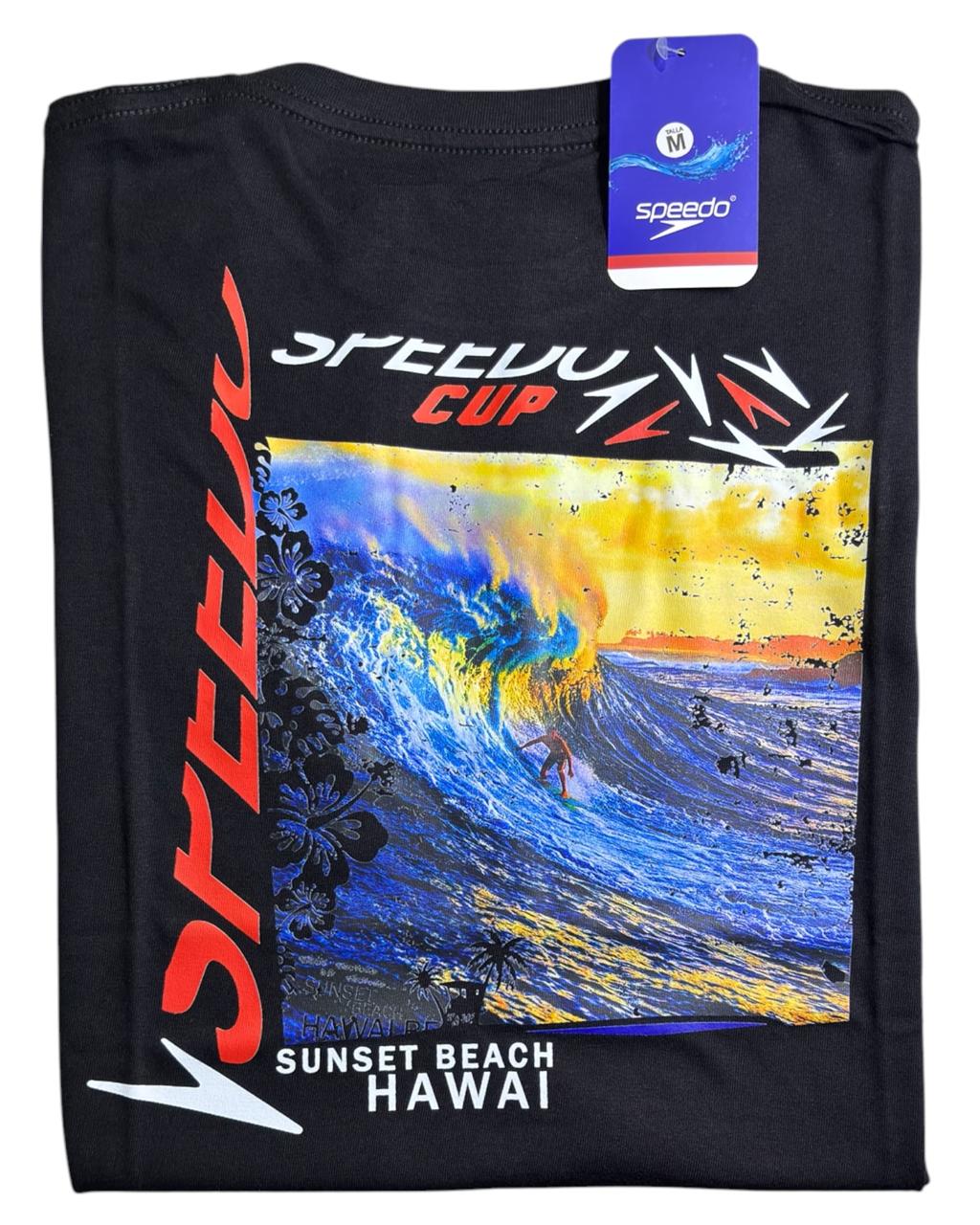 camiseta negro surf - estilo playero