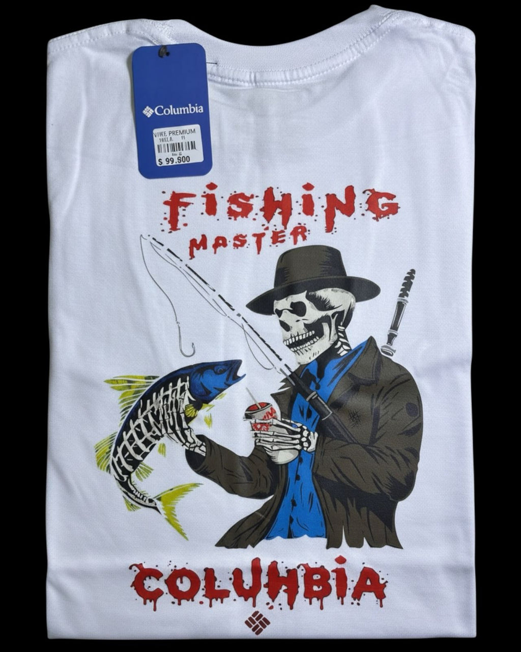 camiseta blanco pesca - estilo aventura