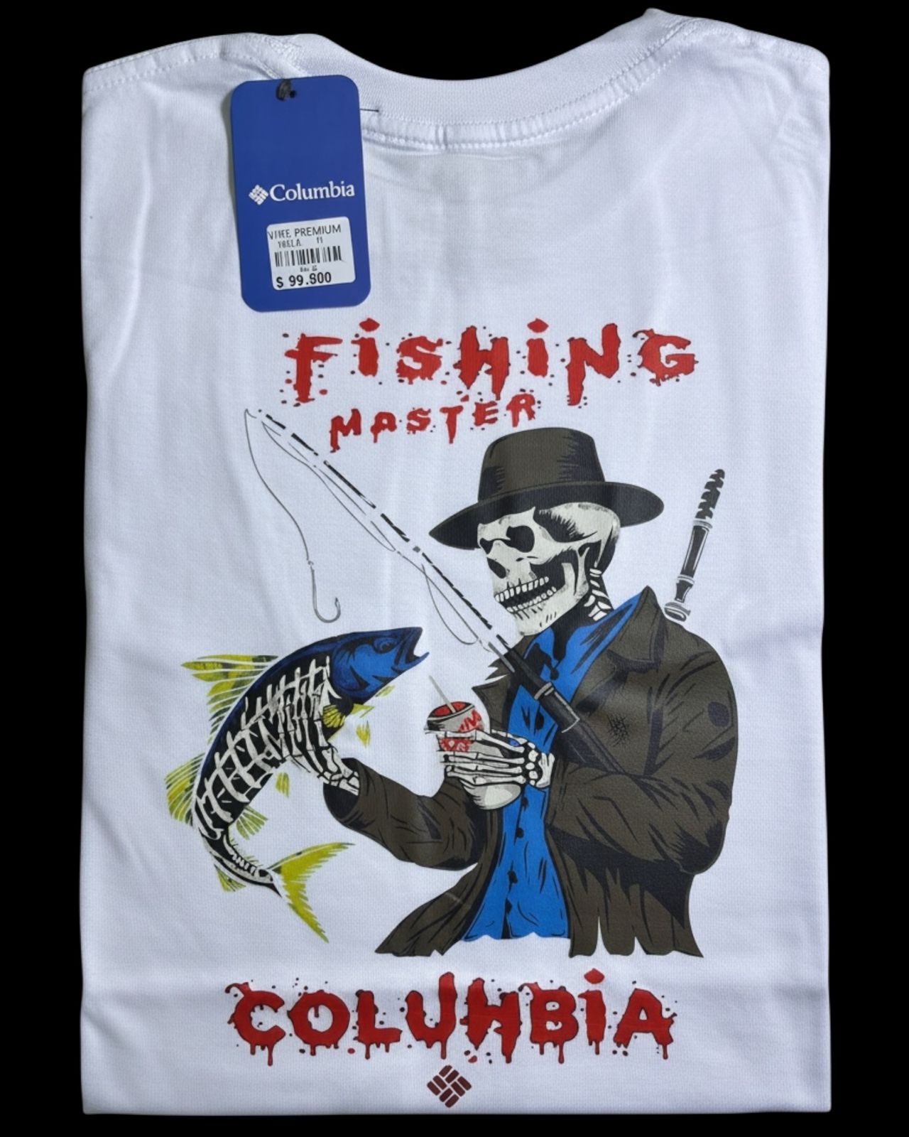 camiseta blanco pesca - estilo aventura