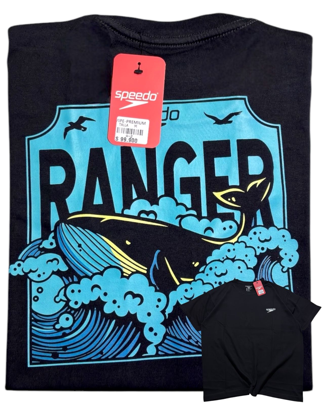 camiseta negro ranger - estilo playero