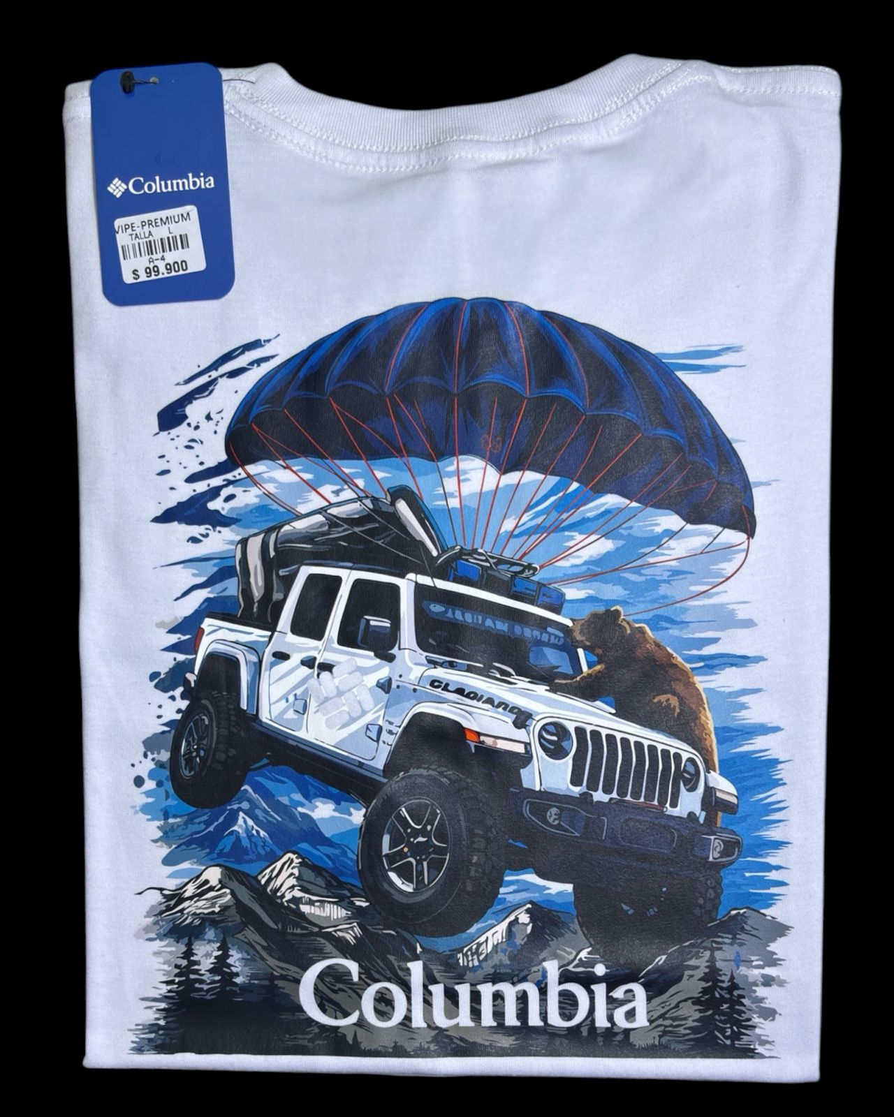 camiseta blanco car - estilo aventura
