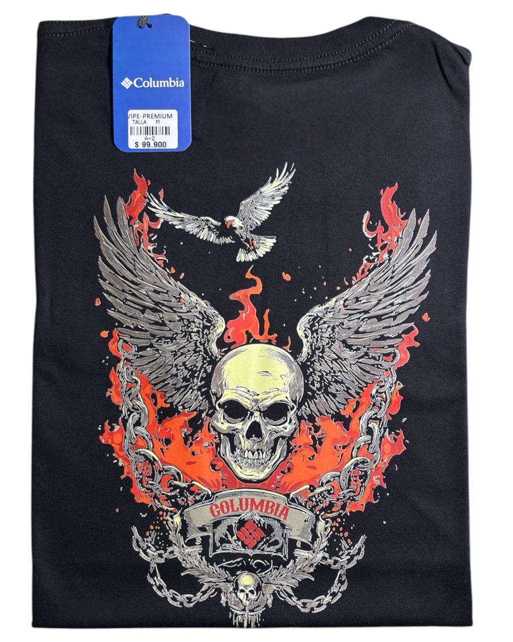 camiseta negro calavera- estilo aventura