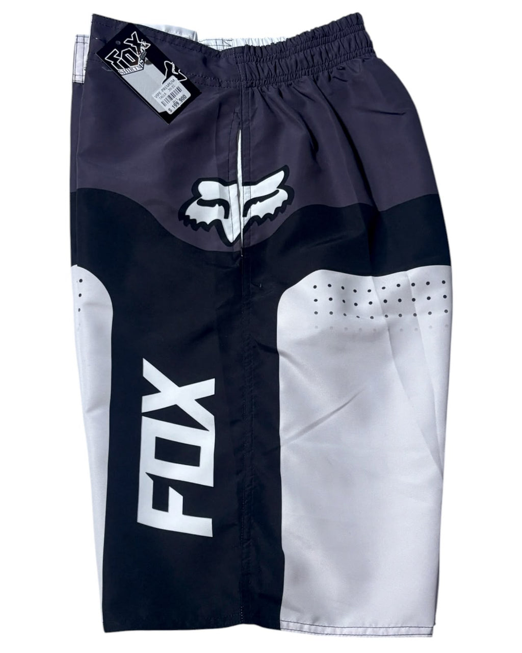 Pantaloneta Playera Antifluido Secado Rápido - estilo blanco y negro fox