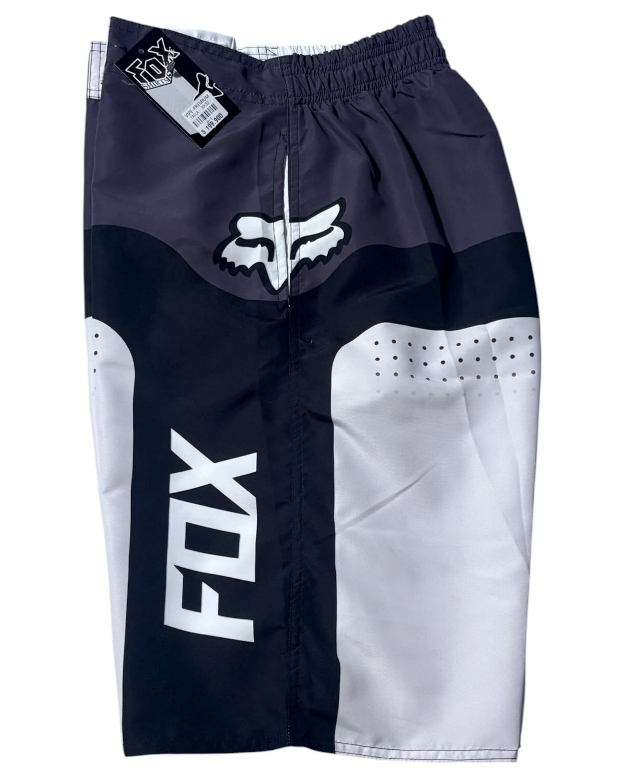 Pantaloneta Playera Antifluido Secado Rápido - estilo blanco y negro fox