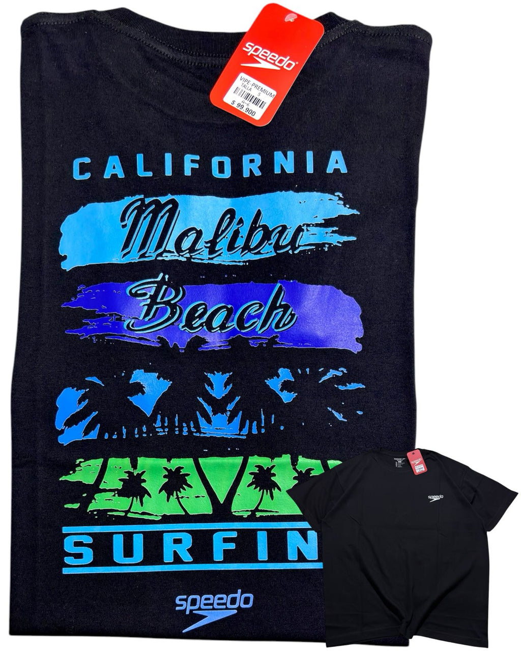 camiseta negra talla S - estilo playero