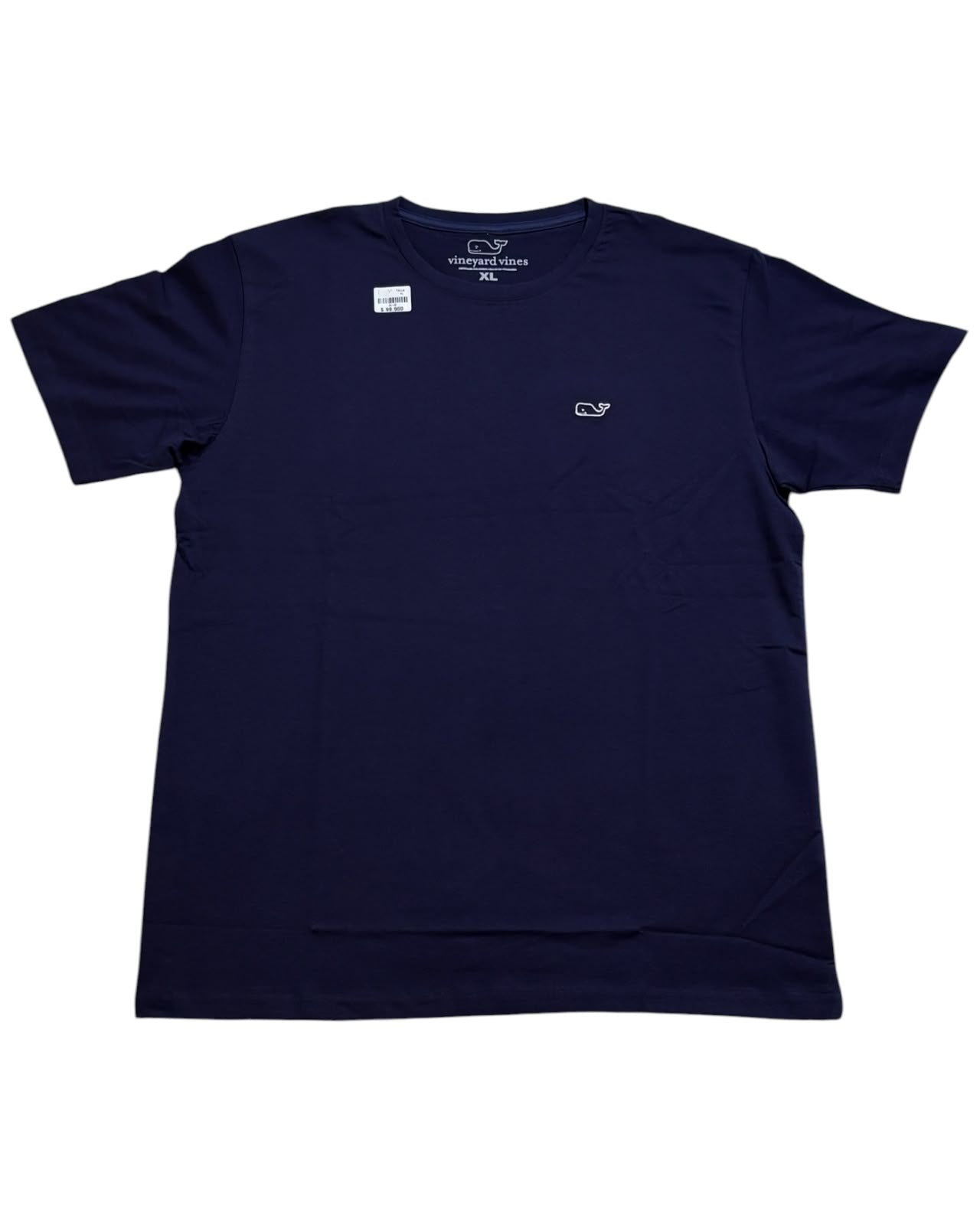 camiseta tela fria azul navy bordada
